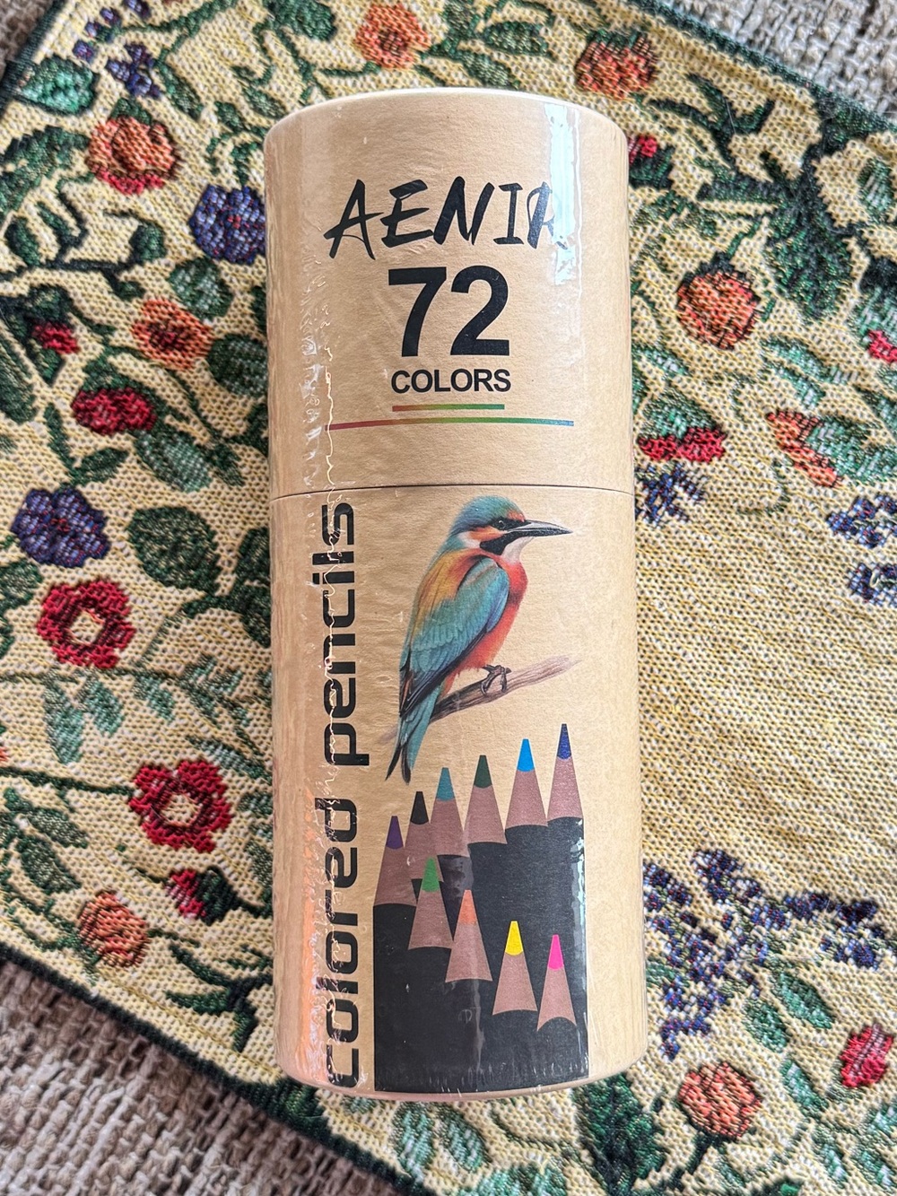 72 Colors Colored Pencil Set — Natural Kraft Tin